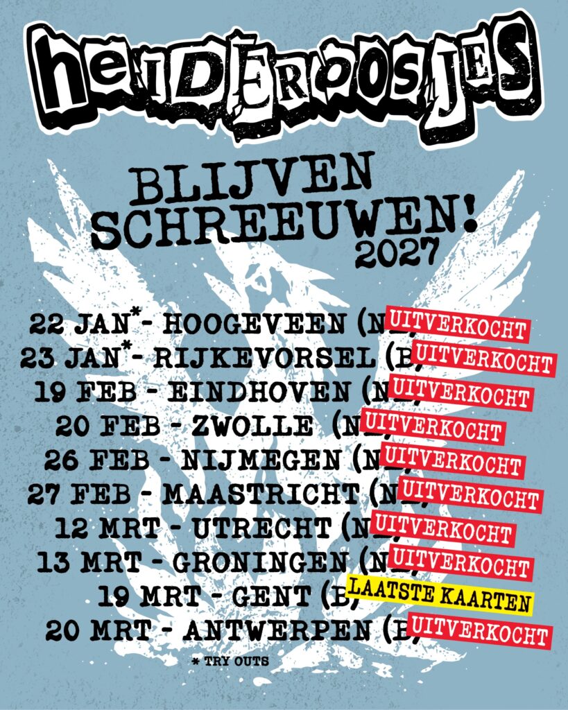 LLE SHOWS UITVERKOCHT, BEHALVE GENT (nog een paar tickets)